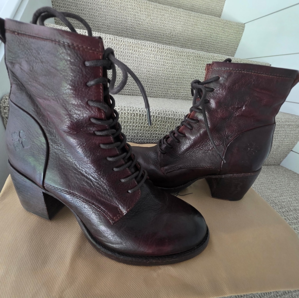 Patricia Nash Brown Lace Up Boots - Picture 6 of 16